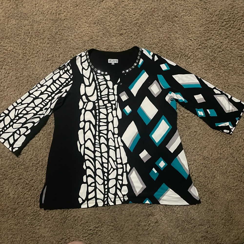 NWOTs JM Collection ladies beautiful dress top Sz 2X